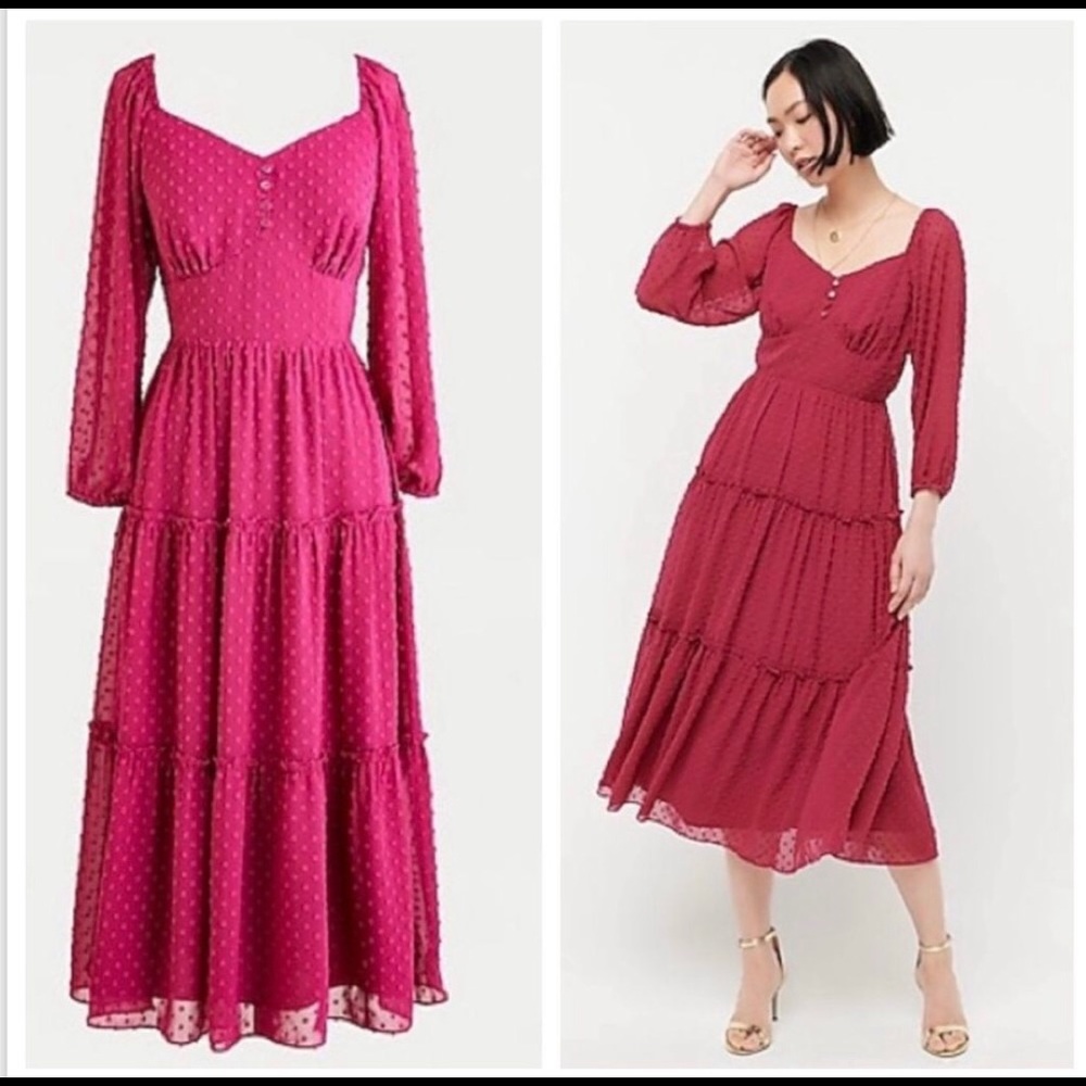 NWT J. Crew Tiered Long Sleeve Dress 18